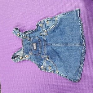 OshKosh B'gosh Vintage Denim Overall Dress Size XL (12month